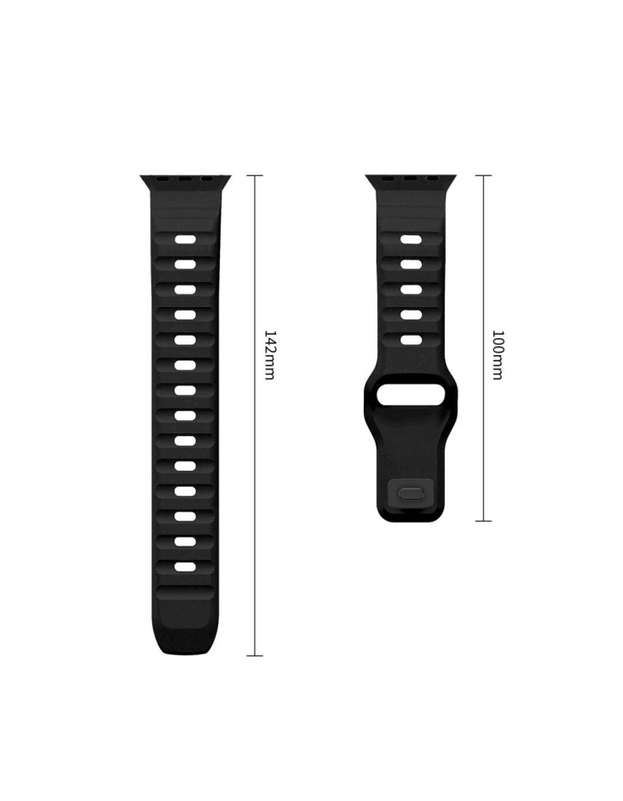 Tech-Protect Silicone Line Strap for Apple Watch 44 / 45 / 46 / 49 mm - Black Tech-Protect Silicone Line Strap for Apple Watch 44 / 45 / 46 / 49 mm - Black