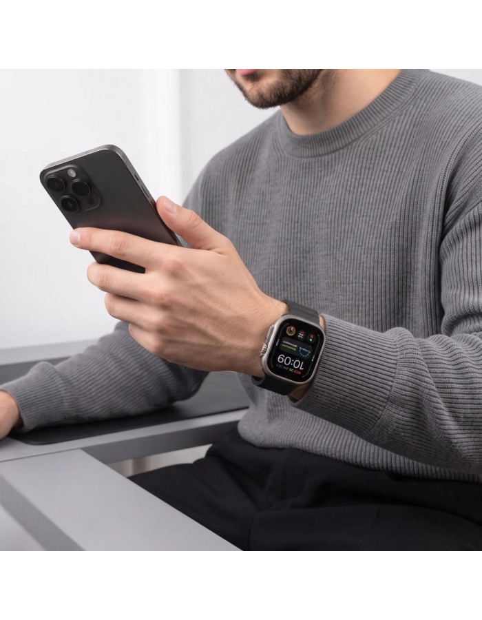 Tech-Protect Silicone Line Strap for Apple Watch 44 / 45 / 46 / 49 mm - Black Tech-Protect Silicone Line Strap for Apple Watch 44 / 45 / 46 / 49 mm - Black