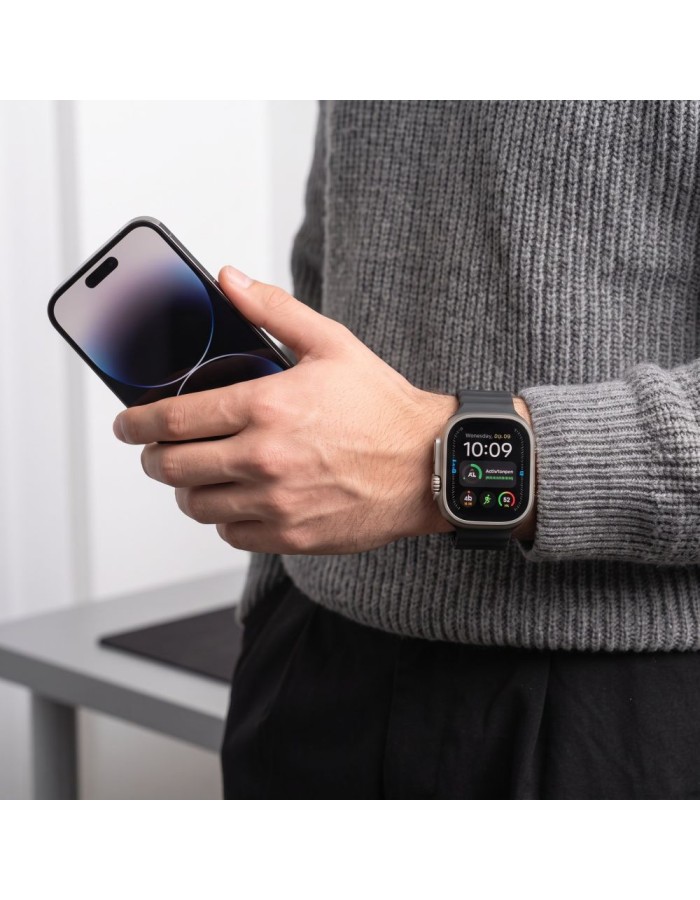 Tech-Protect Silicone Line Strap for Apple Watch 44 / 45 / 46 / 49 mm - Black Tech-Protect Silicone Line Strap for Apple Watch 44 / 45 / 46 / 49 mm - Black