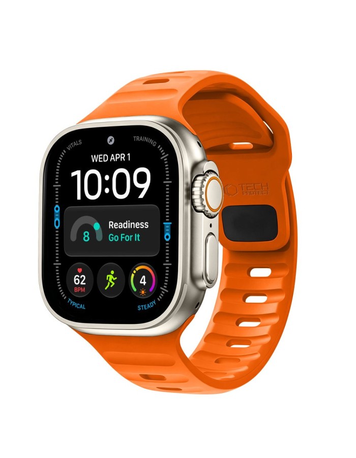 Tech-Protect Silicone Line Strap for Apple Watch 44 / 45 / 46 / 49 mm - Orange