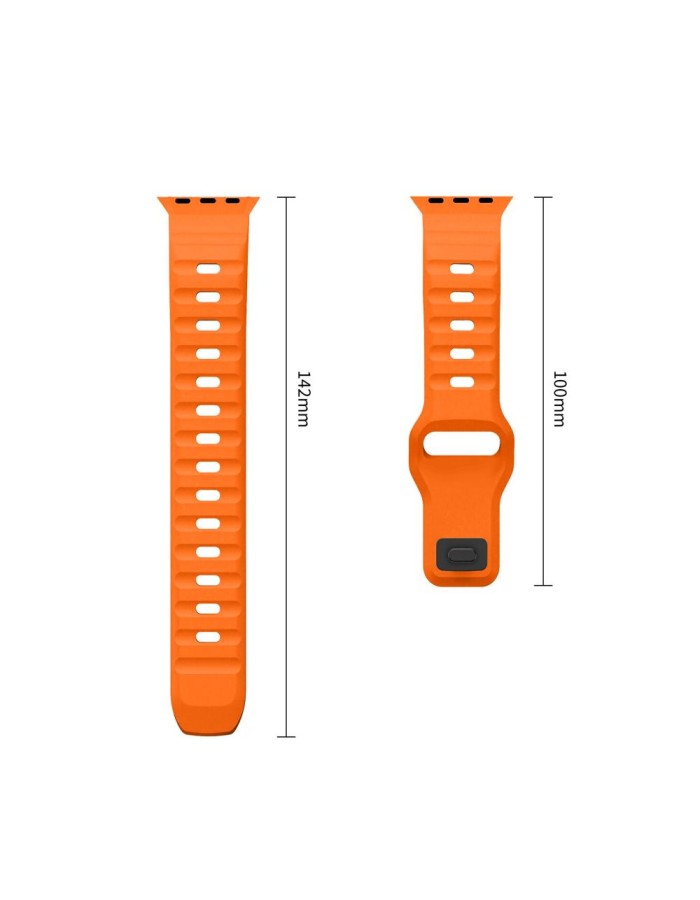 Tech-Protect Silicone Line Strap for Apple Watch 44 / 45 / 46 / 49 mm - Orange