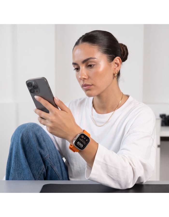 Tech-Protect Silicone Line Strap for Apple Watch 44 / 45 / 46 / 49 mm - Orange