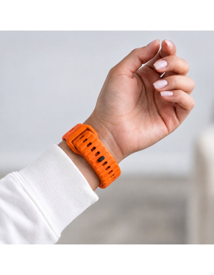 Tech-Protect Silicone Line Strap for Apple Watch 44 / 45 / 46 / 49 mm - Orange