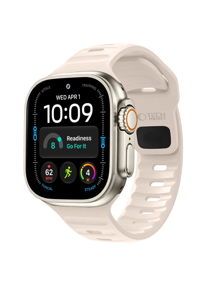 Tech-Protect Silicone Line Strap for Apple Watch 44 / 45 / 46 / 49 mm - Beige Tech-Protect Silicone Line Strap for Apple Watch 44 / 45 / 46 / 49 mm - Beige