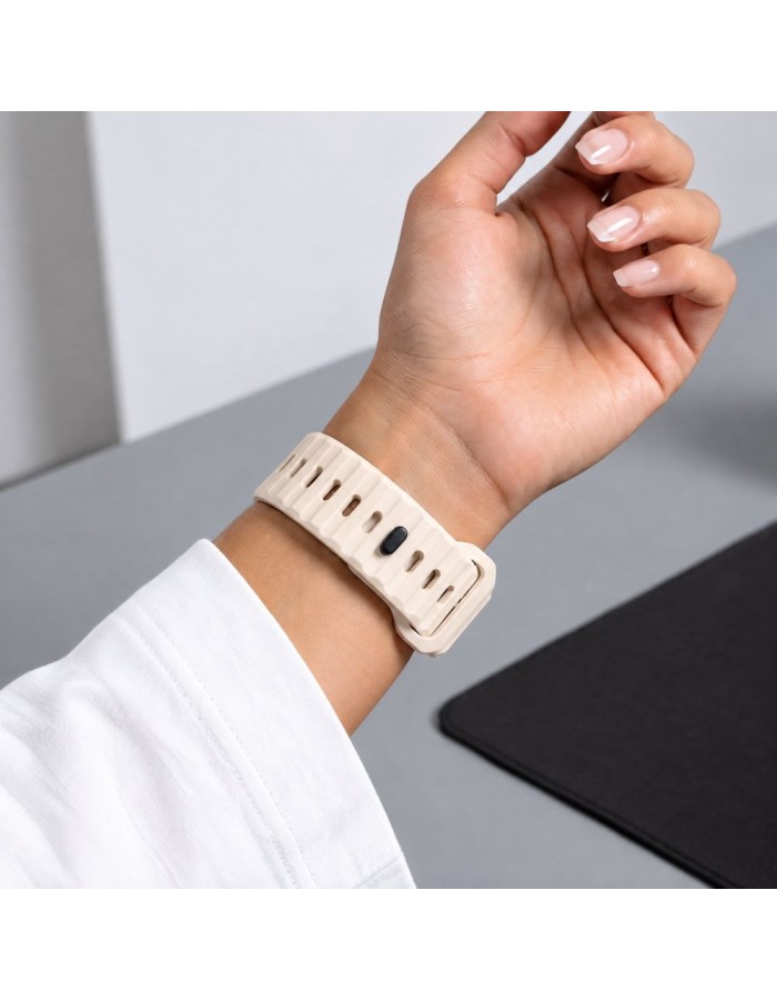 Tech-Protect Silicone Line Strap for Apple Watch 44 / 45 / 46 / 49 mm - Beige Tech-Protect Silicone Line Strap for Apple Watch 44 / 45 / 46 / 49 mm - Beige