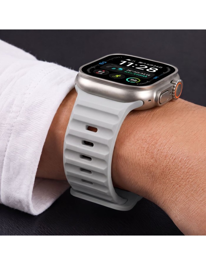 Tech-Protect Silicone Line Strap for Apple Watch 44 / 45 / 46 / 49 mm - Gray Tech-Protect Silicone Line Strap for Apple Watch 44 / 45 / 46 / 49 mm - Gray
