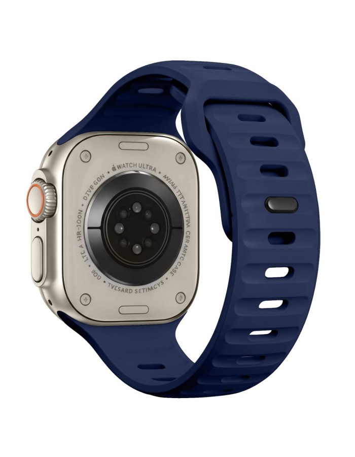 Tech-Protect Silicone Line Strap for Apple Watch 44 / 45 / 46 / 49 mm - Navy Blue