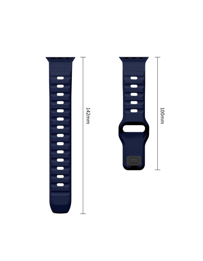 Tech-Protect Silicone Line Strap for Apple Watch 44 / 45 / 46 / 49 mm - Navy Blue