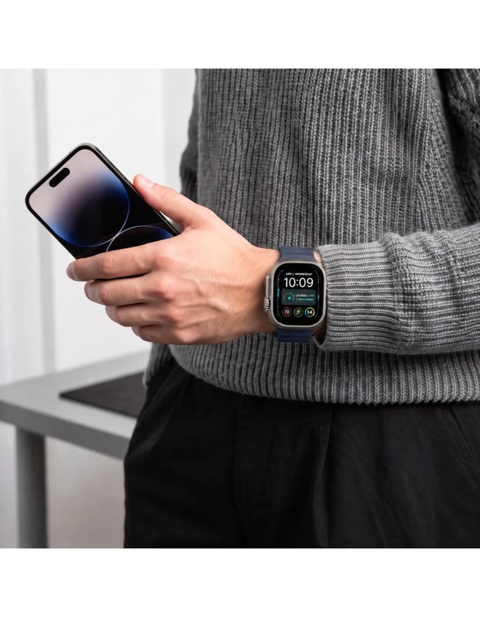Tech-Protect Silicone Line Strap for Apple Watch 44 / 45 / 46 / 49 mm - Navy Blue