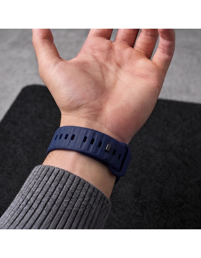 Tech-Protect Silicone Line Strap for Apple Watch 44 / 45 / 46 / 49 mm - Navy Blue