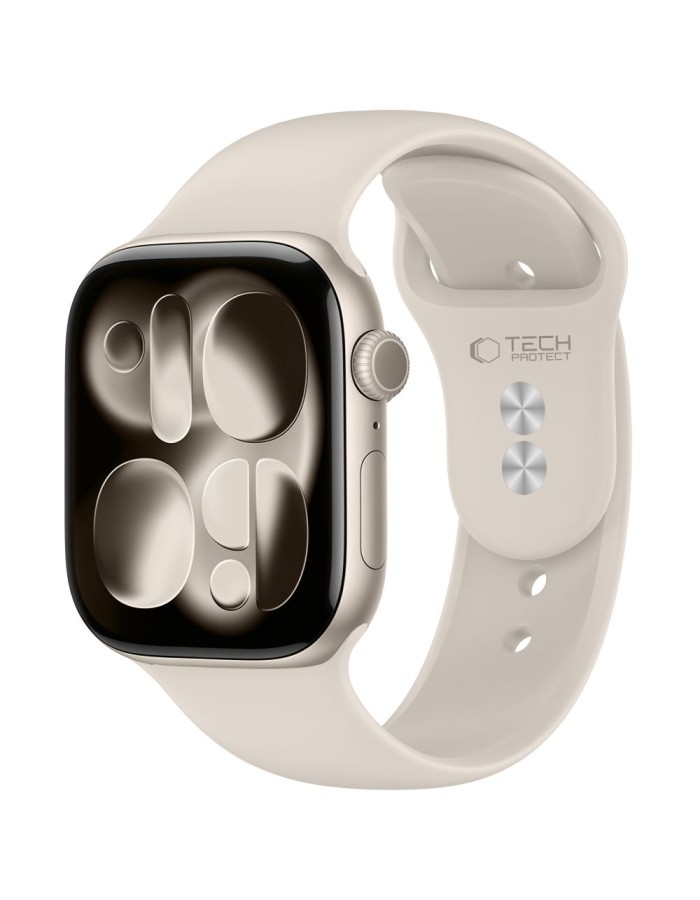 Tech-Protect Silicone Strap for Apple Watch 44 / 45 / 46 / 49 mm - Beige Tech-Protect Silicone Strap for Apple Watch 44 / 45 / 46 / 49 mm - Beige