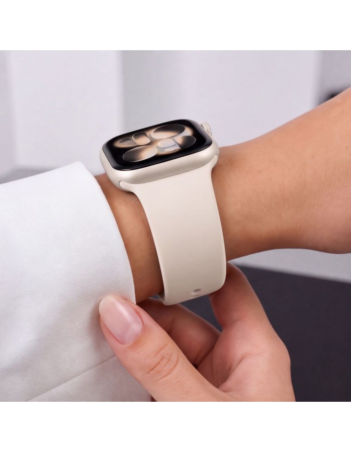 Tech-Protect Silicone Strap for Apple Watch 44 / 45 / 46 / 49 mm - Beige Tech-Protect Silicone Strap for Apple Watch 44 / 45 / 46 / 49 mm - Beige