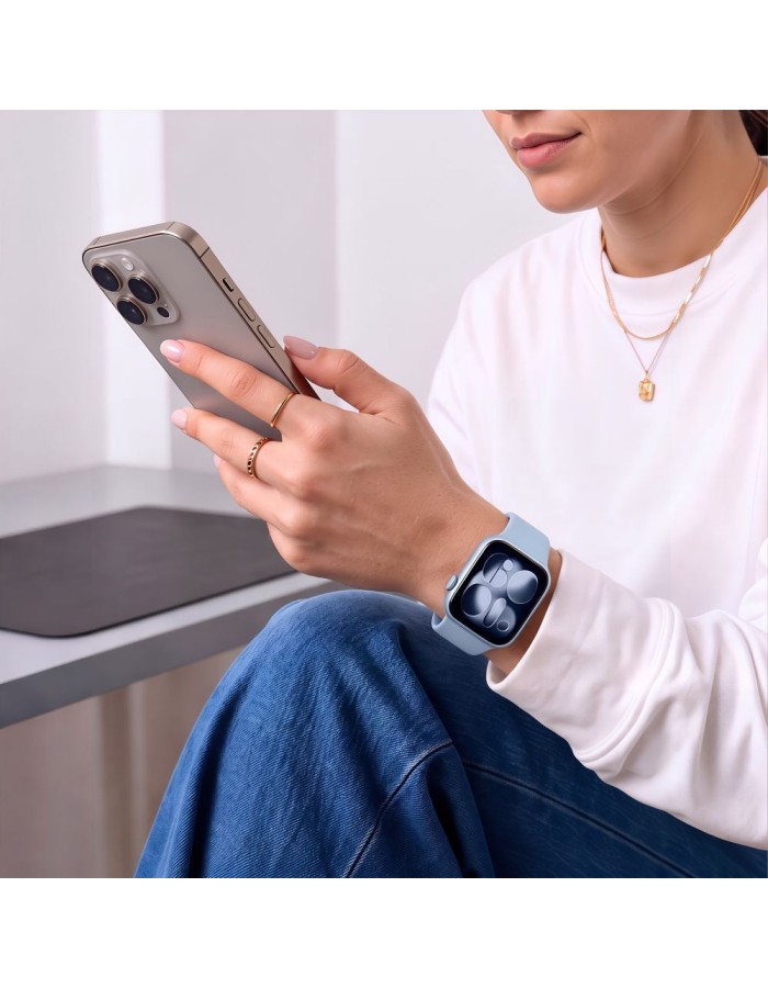 Tech-Protect Silicone Strap for Apple Watch 44 / 45 / 46 / 49 mm - Blue Tech-Protect Silicone Strap for Apple Watch 44 / 45 / 46 / 49 mm - Blue