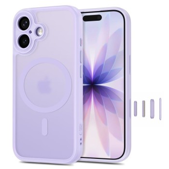 Tech-Protect MagPeak MagSafe CC Case for iPhone 17 - Matte Purple