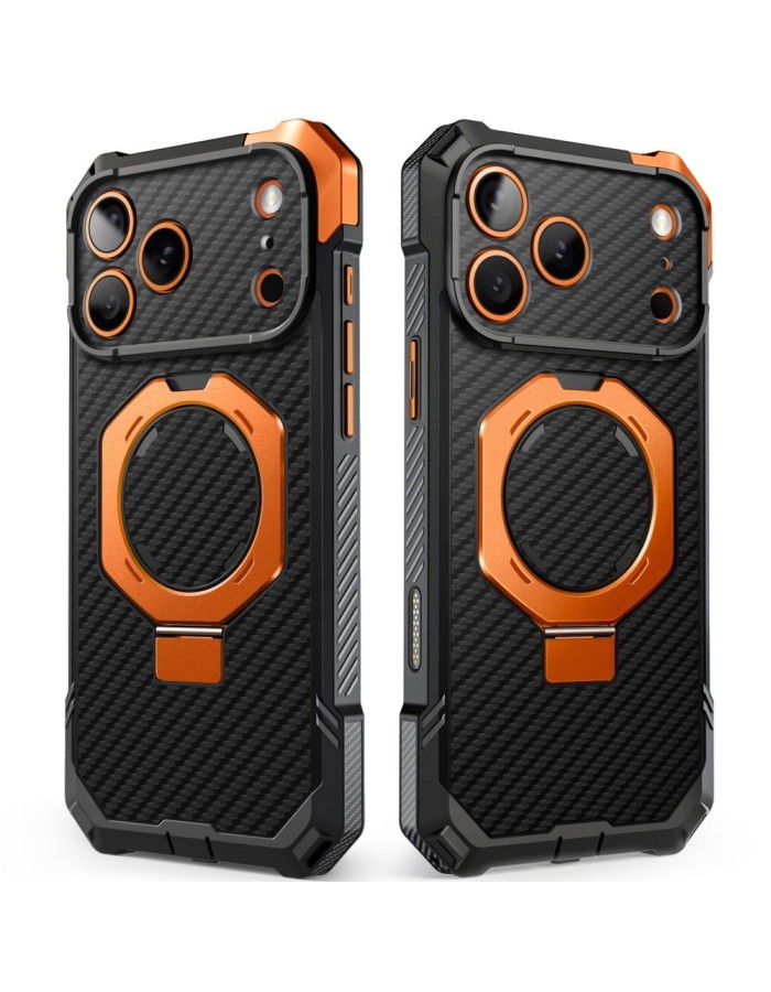 Supcase UB Grip Mag MagSafe Aramid Case for iPhone 18 Pro Max / 17 Pro Max - Black and Orange