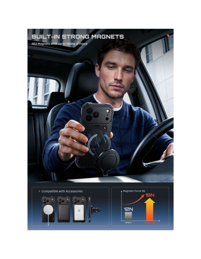 Supcase UB Aero MagSafe Aramid Case for iPhone 18 Pro Max / 17 Pro Max - Black