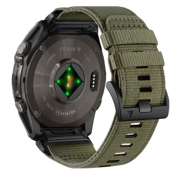 Tech-Protect Nylon Classic Strap for Garmin Fenix ​​5X / 5X Plus / 6X / 6X Pro / 7X / 8 / 8 Pro / 9 / 9 Pro (51 mm) - green