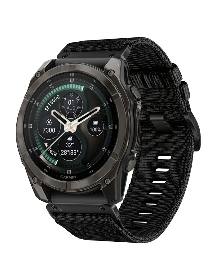 Tech-Protect Nylon Classic Strap for Garmin Fenix 5X / 5X Plus / 6X / 6X Pro / 7X / 8 / 8 Pro / 9 / 9 Pro (47 mm) - Black Tech-Protect Nylon Classic Strap for Garmin Fenix 5X / 5X Plus / 6X / 6X Pro / 7X / 8 / 8 Pro / 9 / 9 Pro (47 mm) - Black