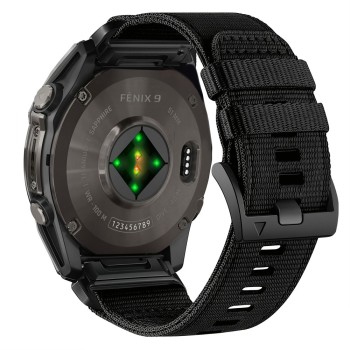 Tech-Protect Nylon Classic Strap for Garmin Fenix ​​5X / 5X Plus / 6X / 6X Pro / 7X / 8 / 8 Pro / 9 / 9 Pro (47 mm) - Black