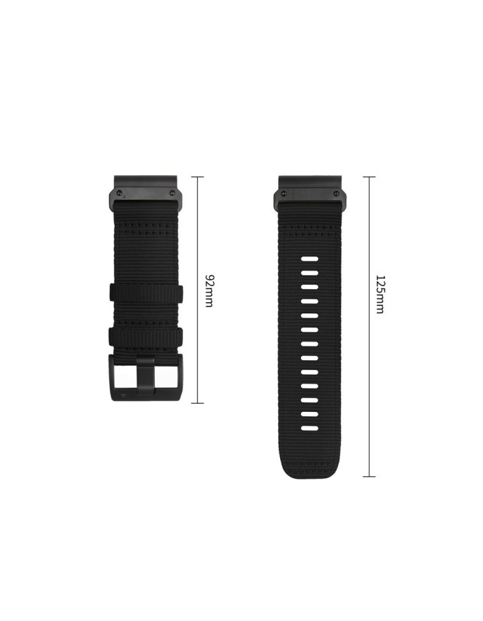 Tech-Protect Nylon Classic Strap for Garmin Fenix 5X / 5X Plus / 6X / 6X Pro / 7X / 8 / 8 Pro / 9 / 9 Pro (47 mm) - Black Tech-Protect Nylon Classic Strap for Garmin Fenix 5X / 5X Plus / 6X / 6X Pro / 7X / 8 / 8 Pro / 9 / 9 Pro (47 mm) - Black