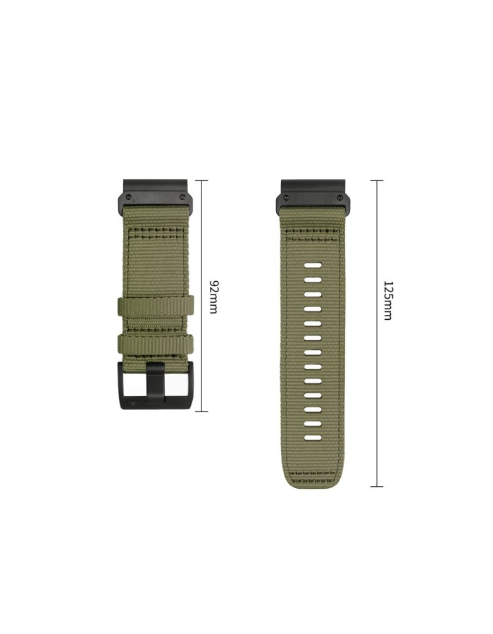 Tech-Protect Nylon Classic Strap for Garmin Fenix ​​5X / 5X Plus / 6X / 6X Pro / 7X / 8 / 8 Pro / 9 / 9 Pro (47 mm) - green