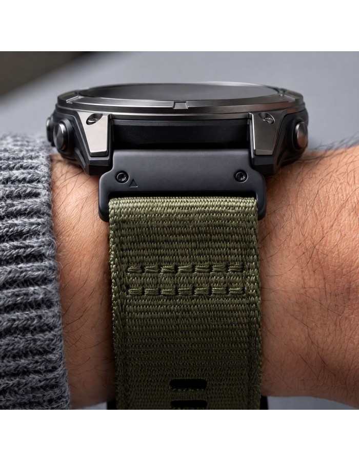 Tech-Protect Nylon Classic Strap for Garmin Fenix ​​5X / 5X Plus / 6X / 6X Pro / 7X / 8 / 8 Pro / 9 / 9 Pro (47 mm) - green
