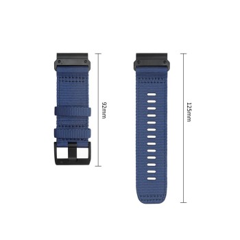 Tech-Protect Nylon Classic Strap for Garmin Fenix ​​5X / 5X Plus / 6X / 6X Pro / 7X / 8 / 8 Pro / 9 / 9 Pro (47 mm) - Navy Blue