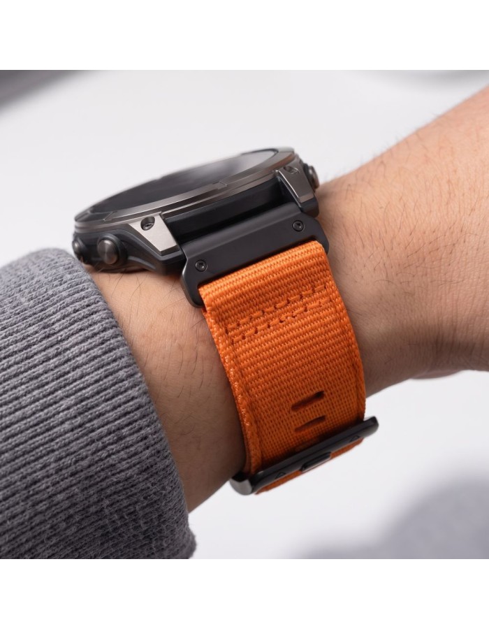 Tech-Protect Nylon Classic Strap for Garmin Fenix 5X / 5X Plus / 6X / 6X Pro / 7X / 8 / 8 Pro / 9 / 9 Pro (47 mm) - Orange Tech-Protect Nylon Classic Strap for Garmin Fenix 5X / 5X Plus / 6X / 6X Pro / 7X / 8 / 8 Pro / 9 / 9 Pro (47 mm) - Orange