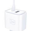 3mk DualCharge 20W PD3.0 QC 3.0 PPS USB 1A1C Wall Charger - White