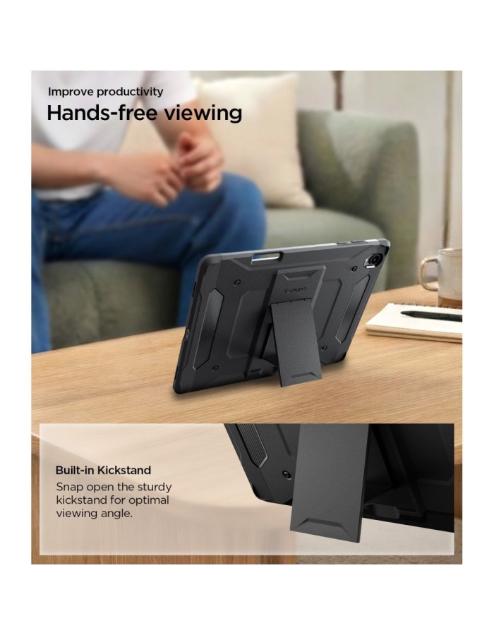 Spigen Tough Armor Pro Case for Samsung Galaxy Tab S12+ 12.6" - black