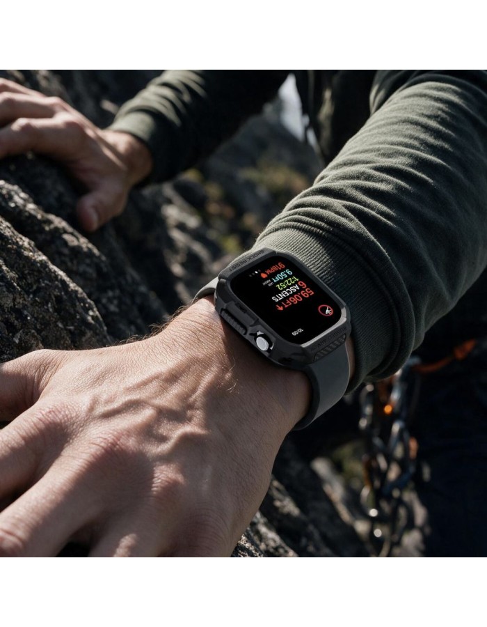Spigen Rugged Armor case for Apple Watch 46 mm - matte black Spigen Rugged Armor case for Apple Watch 46 mm - matte black