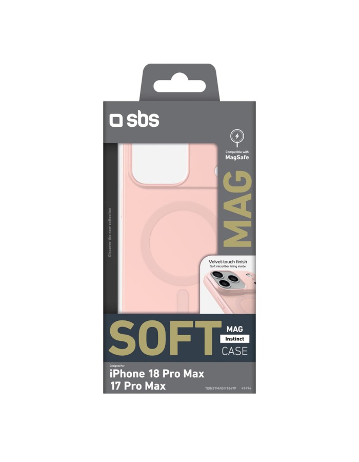 SBS Instinct Mag Case for iPhone 18 Pro Max / 17 Pro Max Compatible with MagSafe - Pink SBS Instinct Mag Case for iPhone 18 Pro Max / 17 Pro Max Compatible with MagSafe - Pink