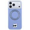 Karl Lagerfeld with Ring Stand 360 Choupette Head Pin MagSafe Case for iPhone 18 Pro / 17 Pro - Light Blue