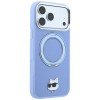 Karl Lagerfeld with Ring Stand 360 Choupette Head Pin MagSafe Case for iPhone 18 Pro / 17 Pro - Light Blue