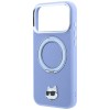 Karl Lagerfeld with Ring Stand 360 Choupette Head Pin MagSafe Case for iPhone 18 Pro / 17 Pro - Light Blue
