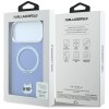 Karl Lagerfeld with Ring Stand 360 Choupette Head Pin MagSafe Case for iPhone 18 Pro / 17 Pro - Light Blue