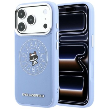 Karl Lagerfeld Point &amp;amp; Choupette Sketch MagSafe Case for iPhone 18 Pro / 17 Pro - Blue