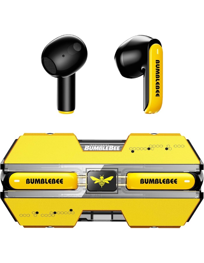 Transformers TWS Earphones, Deep Bass Sound, IPX5 Waterproof, TF-T01 Yellow