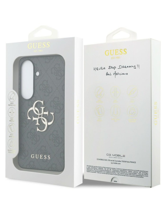 Guess 4G Big Metal Logo Case for Samsung Galaxy S26 Plus - Black
