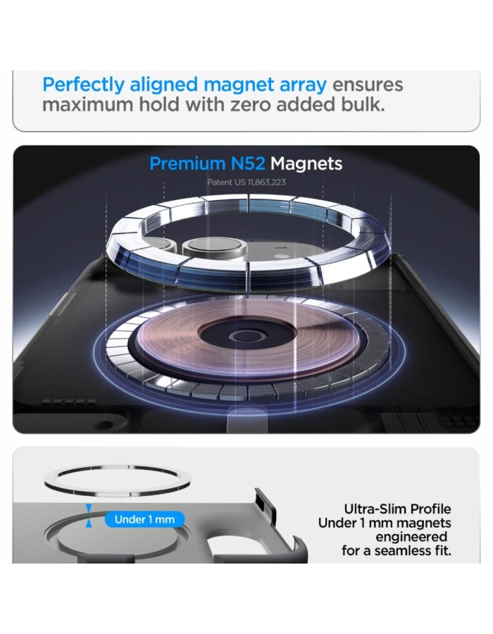 Spigen Nano Pop MagSafe Case for iPhone Duo - Black and Gray Spigen Nano Pop MagSafe Case for iPhone Duo - Black and Gray