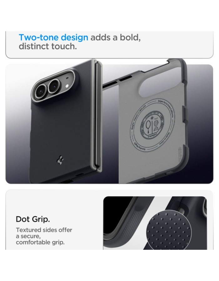 Spigen Nano Pop MagSafe Case for iPhone Duo - Black and Gray Spigen Nano Pop MagSafe Case for iPhone Duo - Black and Gray