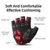 Rockbros S169BR L cycling gloves with gel inserts - black and red