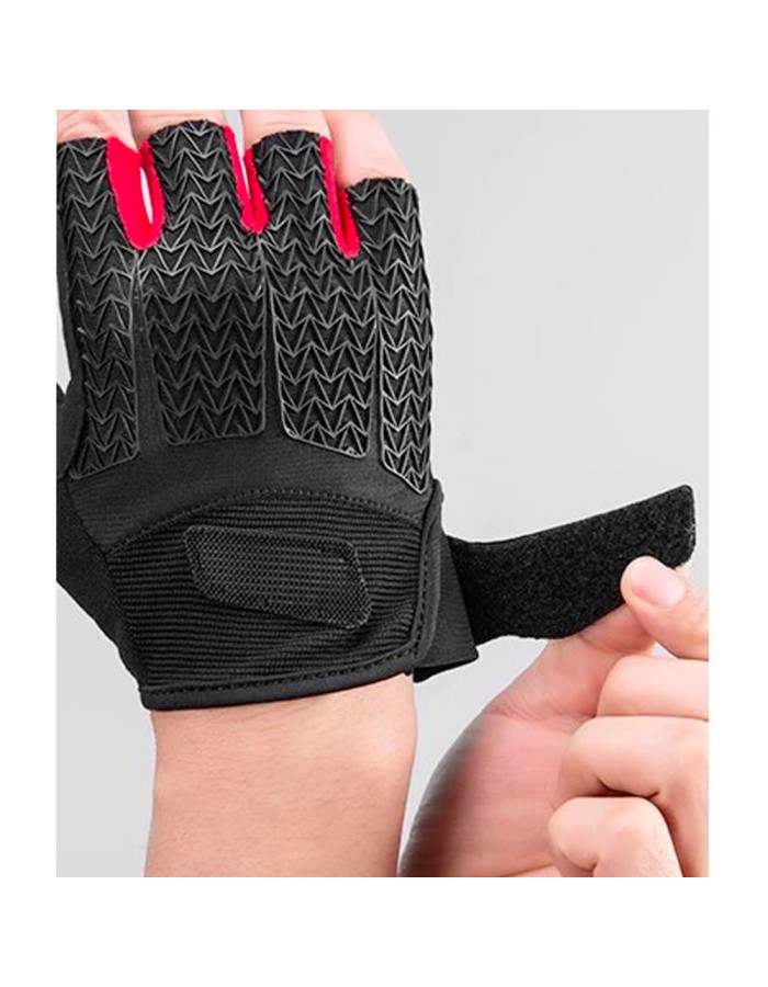 Rockbros S169BR L cycling gloves with gel inserts - black and red