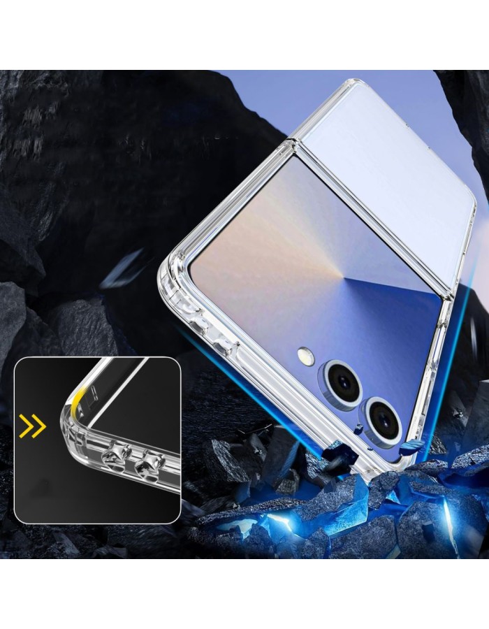 Tech-Protect FlexAir Hybrid Case for Samsung Galaxy Z Flip 7 - Transparent