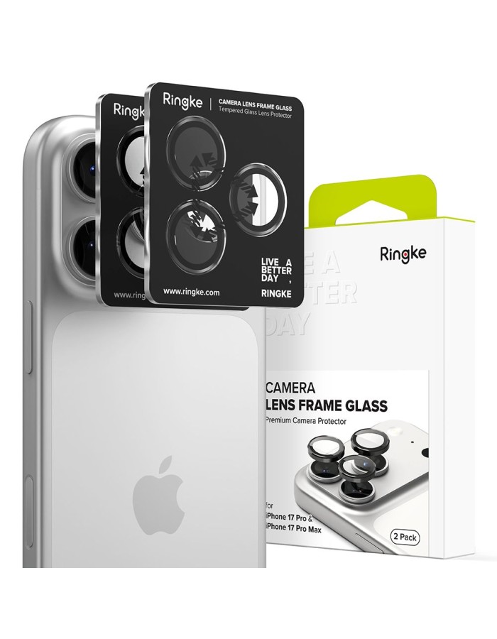 Ringke Camera Frame Protector 2-pack for iPhone 17 Pro / 17 Pro Max - Black