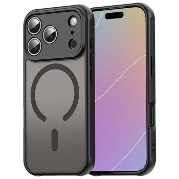 iPhone 18 Pro / 17 Pro PC TPU Magnetic Matte Case, Drop-Resistant - Black