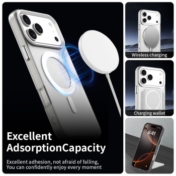 iPhone 18 Pro Max / 17 Pro Max PC PET TPU Hybrid Magnetic Case - White