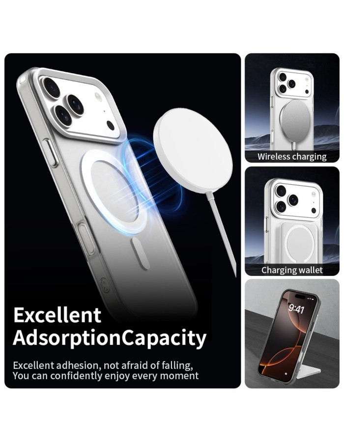 iPhone 18 Pro Max / 17 Pro Max PC PET TPU Hybrid Magnetic Case - White iPhone 18 Pro Max / 17 Pro Max PC PET TPU Hybrid Magnetic Case - White