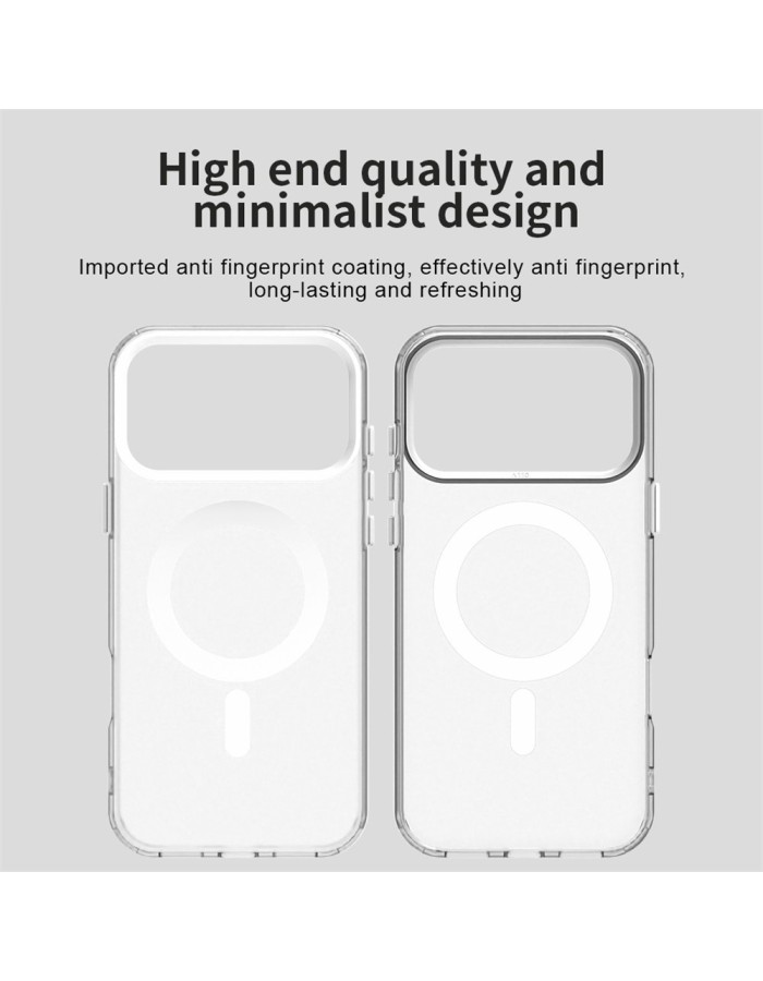 iPhone 18 Pro Max / 17 Pro Max PC PET TPU Hybrid Magnetic Case - White iPhone 18 Pro Max / 17 Pro Max PC PET TPU Hybrid Magnetic Case - White