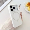 For iPhone 18 Pro / 17 Pro Magnetic Case Liquid Silicone Anti-Drop Phone Back Cover - White For iPhone 18 Pro / 17 Pro Magnetic Case Liquid Silicone Anti-Drop Phone Back Cover - White